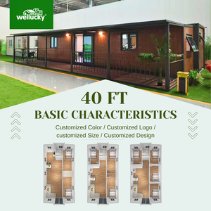 Maison Conteneur Préfabriquée Extensible de 40 Pieds pour Hôtel, Cabine Conteneur Modulaire Extensible, Maison <span class=keywords><strong>Mobile</strong></span> Préfabriquée pour Hébergement - Product Image 1