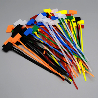 Attache-câble auto-bloquante 3,5x150mm, personnalisable en couleur, avec étiquette, haute qualité, résistante à la rupture