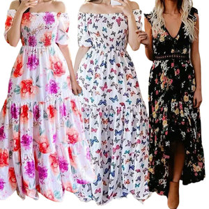 เดรสยาวสำหรับผู้หญิงเดรสแม็กซี่แฟชั่นแบบสุ่ม - Product Image 1