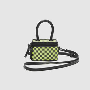 Новый дизайн на заказ модный трендовый стиль шашки из искусственной кожи цветная сумка через плечо Косметическая Портативная сумка 120 мм - Product Image 1