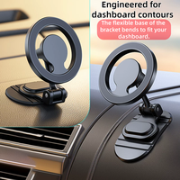 Support magnétique pour téléphone de voiture, réglable à 360°, fixation magnétique pour surfaces de tableau de bord incurvées ou plates, support flexible pour bureau, compatible 17 16 Pro, étanche