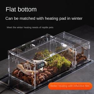 Yüksek kaliteli akrilik sürüngenler kuluçka kutusu kurbağa örümcek böcek sürüngenler için teraryum kafes aksesuarları vitrinler - Product Image 3