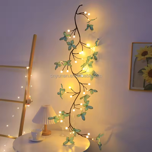 Ramo di fiori di ciliegio in plastica con 48 LED, 1,2 m, alimentato a corrente alternata, luce bianca calda, per interni, luce natalizia per creare atmosfera. - Product Image 5