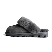 2026 Bottes de neige UGSS en véritable peau de mouton, chaudes, à lacets, à bout fermé, rehaussantes, à semelle épaisse et amortissante, avec logo personnalisé, style pantoufle