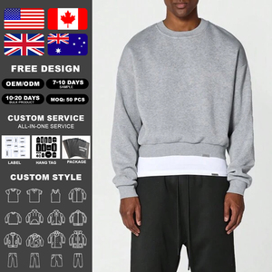 เสื้อสเวตเชิ้ตคอกลมแขนสั้นสีพื้นสำหรับผู้ชาย คิงเซ็น คุณภาพสูง ผลิตจากผ้าฝ้ายแท้ 100% ปักลายตามสั่ง เป็นมิตรต่อสิ่งแวดล้อม เหมาะสำหรับฤดูใบไม้ผลิ - Product Image 2