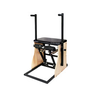 Chaise de Pilates en panneau multicouche de chêne MT01, équipement d'entraînement professionnel pour les studios de yoga et les séances à domicile