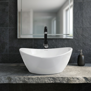 Lavabo de salle de bain moderne en céramique ivoire, petit, carré ou rectangulaire, à poser, en porcelaine, pour hôpital - Product Image 4