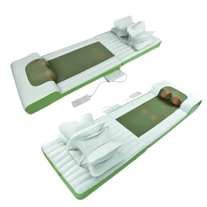 New design massage cushion folding heated massage table mattress 10 motors wellness massage for mattress