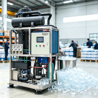 Machine à glaçons tubulaires commerciale en acier inoxydable 304, produisant des glaçons transparents de qualité alimentaire pour les magasins de boissons et les usines de glace