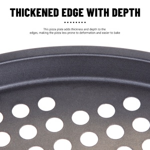 Gloway Op Maat Gemaakt 10 "11" 12 "Anti-Aanbak Koolstofstaal Ronde Pizza Vorm Oven Bakvorm Geperforeerde Pizza Pan Bakplaat Met Gaten - Product Image 5