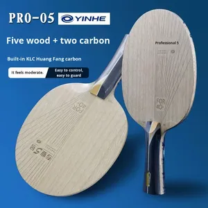 Pala de Tenis de Mesa Profesional Yinhe Pro-05 No. Juego de 2 piezas de 7 capas de madera y fibra de carbono de alto rendimiento para exteriores - Product Image 4