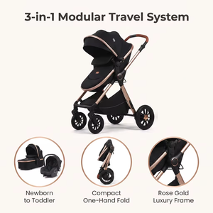 Cochecito <span class=keywords><strong>de</strong></span> Lujo Plegable <span class=keywords><strong>para</strong></span> Bebé con Bolsa Cambiador el Bebé Puede Sentarse o Acostarse <span class=keywords><strong>para</strong></span> Recién Nacidos Regalo <span class=keywords><strong>para</strong></span> Niños y Niñas - Product Image 3