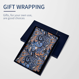 100% lụa thời trang vàng Paisley sọc Tie cravat Ascot với hộp quà tặng - Product Image 6