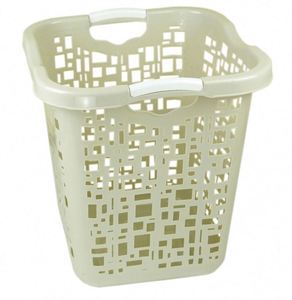 Panier de rangement léger en plastique PP pour vêtements, capacité 70 litres, avec poignées, idéal pour la salle de bain et le rangement alimentaire - Product Image 2