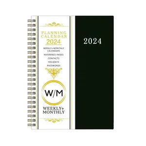 Planner 365 dias Calendário de negócios diários logotipo personalizado A5 Business Pu diário 2023 Planner caderno com calendário