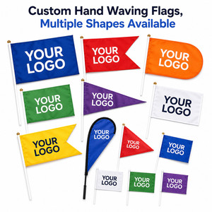 Bandera Pequeña Personalizada con Logotipo, Mini Guirnalda con Asta para Eventos Deportivos, Desfiles, Publicidad, Festivales, Decoración de Fiestas - Product Image 1