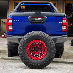جنوط عجلات مقعرة عميقة مزورة بقفل Beadlock للدفع الرباعي 4x4 مقاس 17x9 6x139.7 للطرق الوعرة لسيارات Ram 1500 Dodge Jeep-Wrangler - Product Image 3