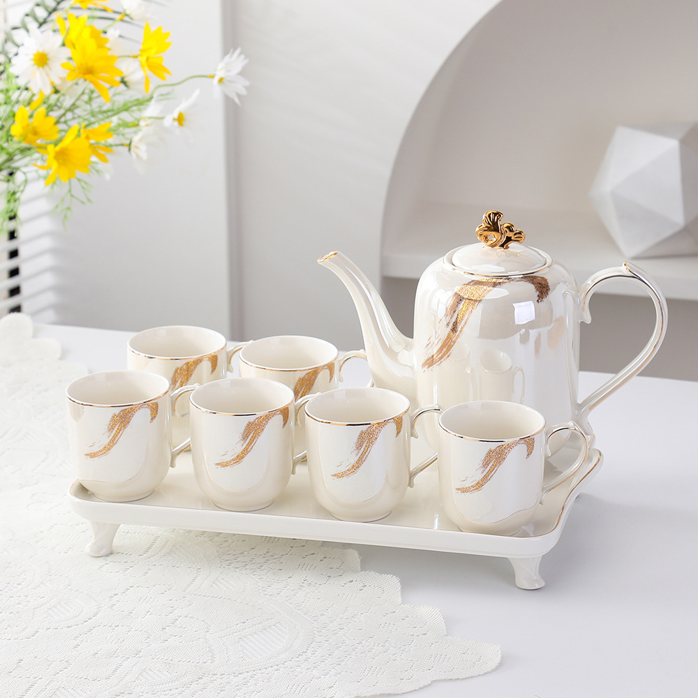 Ensemble d'assiettes carrées blanc perle Magical Pen