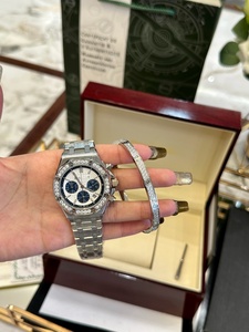 <span class=keywords><strong>Reloj</strong></span> de Lujo Automático Mecánico Audemars <span class=keywords><strong>Piguet</strong></span> con Esfera de Cristal de Zafiro, Correa de Cuero, Caja de Metal y Botón de Cierre Oculto - Product Image 5