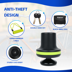 Tonyon Ổ khóa đĩa khóa xe máy xe máy Bánh Xe Xe Đạp đĩa khóa cho xe máy chống trộm với nhắc nhở Cáp - Product Image 3