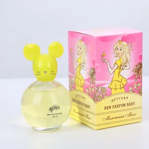 75毫升宝宝熊形状香水可爱形状玻璃瓶儿童香水自有品牌可爱包装婴儿古龙水