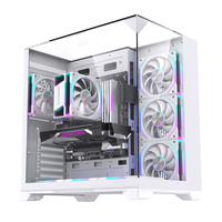 Fabricant de boîtiers PC pour aquarium OEM, boîtier de jeu RGB en alliage d'aluminium de taille moyenne, micro ATX, verre trempé, ordinateur de bureau personnalisé