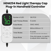Gorra de Terapia de Luz Roja con 180 LED, 660nm 850nm, Chip 3 en 1, Infrarrojo, Dispositivo de Terapia de Luz Pulsada, Venta al por Mayor