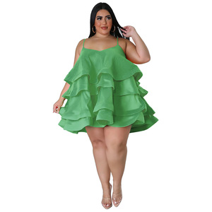 N7808 Nuovo Abito da <span class=keywords><strong>Donna</strong></span> Sexy Senza Maniche con Spalline Regolabili e Volant - Product Image 5