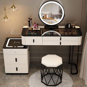 Meuble de chambre à coucher moderne en vente chaude, <span class=keywords><strong>commode</strong></span> réglable avec miroir pour la chambre à coucher, coiffeuse avec lumière LED - Product Image 6