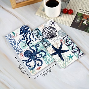 Sous-verres en céramique vierge <span class=keywords><strong>blanc</strong></span> <span class=keywords><strong>mat</strong></span> 4 pouces absorbant <span class=keywords><strong>grès</strong></span> souvenir personnalisé imprimé café thé vin tasse sous-verre - Product Image 5