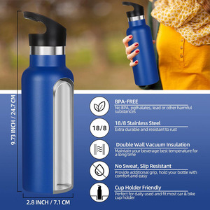 OEM/ODM 20oz Sublimation Stainless Steel Minimalist Camping <b>Mug</b> with Vacuum Insulation Hot/Cold Thermo Extra Straw & Lid - Product Image 3