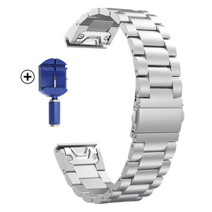 Bracelets de montre en acier inoxydable Quickfit de haute qualité 316L tailles 26MM 22MM pour montres Garmin <span class=keywords><strong>Fenix</strong></span> <span class=keywords><strong>7</strong></span> 7X5X X3 6X 3HR - Product Image 6