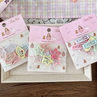 8 pinces à cheveux polyvalentes en forme d'étoile pour enfants, pinces à cheveux à franges et pinces à cheveux pour fille mignonne dans un sac