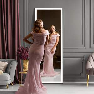 CF Rectángulo Marco de aluminio Led Espejos Pared <span class=keywords><strong>Espejo</strong></span> completo Hotel <span class=keywords><strong>Baño</strong></span> <span class=keywords><strong>Espejo</strong></span> Led de longitud completa con luz - Product Image 4