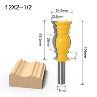 L-N240 1 pièces 1/2 "12mm tige 12.7mm grande ligne couteau couronne moulage routeur Bit Tenon Cutter pour bois bois fraise