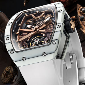Montre automatique Bugatti Luxury Black Warrior Design, lumineuse, forme de barillet creux, cristal saphir, montre mécanique pour hommes d'affaires - Product Image 2