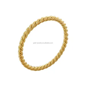 Anelli di barretta all'ingrosso dei monili delle donne dell'anello dell'oro bianco della rosa gialla 18k dei gioielli reali di buona qualità