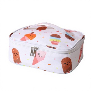 Sac à déjeuner isotherme carré en tissu épais, motif dessin animé mignon, résistant à l'eau, écologique, pour bento, portable et pliable - Product Image 3