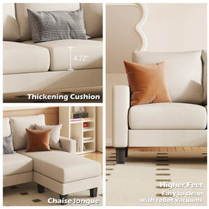 Ensembles de canapés de salon au design moderne Divan modulaire sectionnel en tissu et <span class=keywords><strong>cuir</strong></span> Canapé Afra Tobia <span class=keywords><strong>Scarpa</strong></span> Soriana - Product Image 6