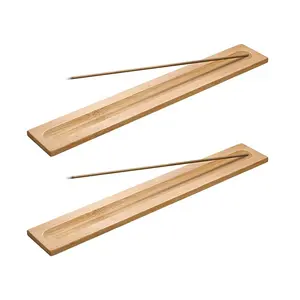 Bamboo Wood Indian Incense Stick Holder Wood Masala Dhoop Sticks Hounder Incense Sticks Display Wooden Base