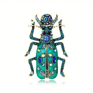 Broche <span class=keywords><strong>Scarab</strong></span> en émail pour hommes et femmes Broche en strass insecte Accessoires pour coccinelle - Product Image 5