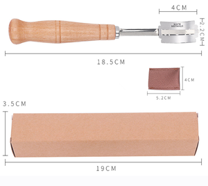 <span class=keywords><strong>Lame</strong></span> de couteau à pain ovale au levain fabriquée à la main manche en bois - Product Image 6