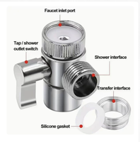Robinet universel moderne avec aérateur et distributeur d'eau pour raccorder une douchette à un robinet de salle de bain