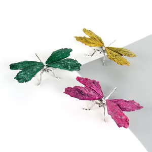 Hot Sale Gemstone Crafts Crystal Carvings Aura Crystal Dragonfly For Home Decoration