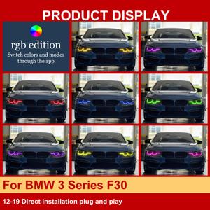 J ONE - Accesorios de Iluminación para Automóviles en Oferta, Luces DRL RGB con Control de Color por Teléfono, Faros Delanteros para <span class=keywords><strong>BMW</strong></span> Serie 3 F30 2012-2019 - Product Image 5