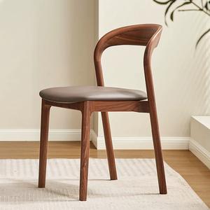 Kursi kayu mewah kasual, kursi sandaran punggung kayu Solid untuk restoran - Product Image 1