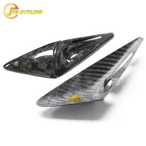 Coques de clignotants en fibre de carbone forgée pour <span class=keywords><strong>Tesla</strong></span> <span class=keywords><strong>MODEL</strong></span> <span class=keywords><strong>S</strong></span> <span class=keywords><strong>2023</strong></span>+ – Cache-caméras latérales en carbone véritable, garniture de garde-boue extérieur, couverture complète - Product Image 2