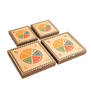 Heavy Duty Wholesale Custom Pizza <b>Boxes</b> Greaseproof Kraft Paper Food Grade Packaging - Product Image 3