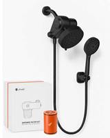 Ensemble de filtres de douche pour salle de bain avec douchette et pommeau de douche pluie, finition chromée, élimination de l'eau dure