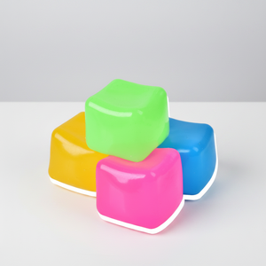 Juguete Sensorial Antiestrés Popular, Cubos de Silicona Pequeños Cuadrados con Purpurina Brillante, Cubos Blandos con Efecto Aurora - Product Image 4